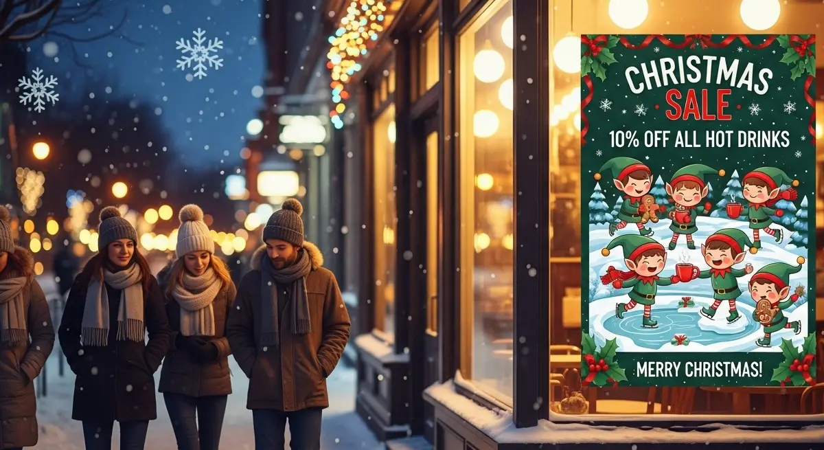 holiday poster and signage unique design